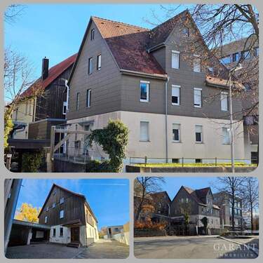 Collage von vorne - 1 Zimmer Mehrfamilienhaus, Wohnhaus zum Kaufen in Crailsheim