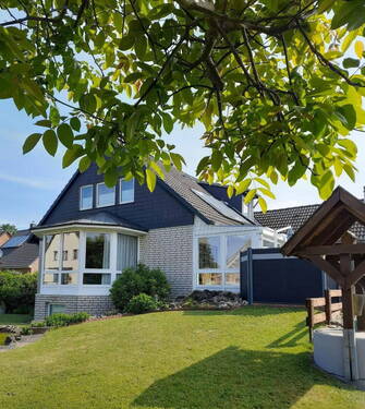 Blick aus dem Garten - Einfamilienhaus mit 155,00 m² in Buchholz/Aller zum Kaufen