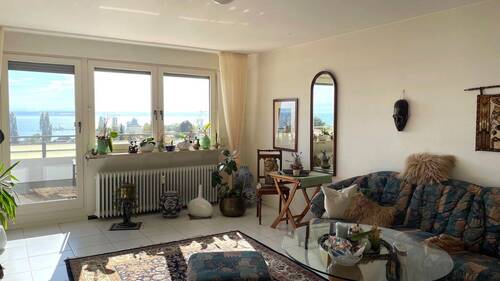 Wohnzimmer - 4 Zimmer Etagenwohnung in Immenstaad am Bodensee