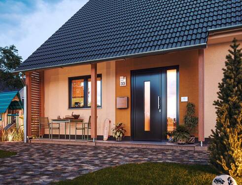 Flair-134-Strasse-Vordach - Einfamilienhaus mit 144,00 m&sup2; in Detmold zum Kaufen