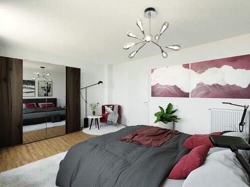 Schlafen_Typ136_design - Reihenmittelhaus mit 136,00 m&sup2; in Karlsruhe / Stupferich zum Kaufen