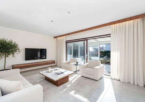 Visualisierung Wohnzimmer - Doppelhaushälfte mit 160,80 m&sup2; in München zum Kaufen