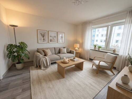 Wohnzimmer.png - Gepflegte 2-Zimmer-Wohnung mit Balkon in zentraler Lage von Bremerhaven – ideal für Singles oder Paare!