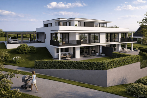 Südansicht - Etagenwohnung mit 91,00 m&sup2; in Tübingen zum Kaufen