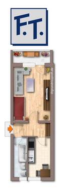 1RW 32-44 - Etagenwohnung mit 32,70 m² in Cunewalde zur Miete