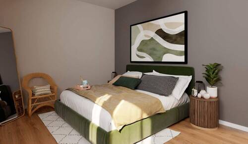 Ein komfortables Schlafzimmer - 5 Zimmer Etagenwohnung in Düsseldorf