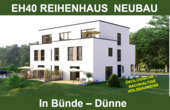 EH40 Effizienzhaus - ÖKOLOGISCH & NACHHALTIG. EH40 NEUBAU. Reihenhaus im Bauhausstil mit Staffelgeschoss und Süd - Terrasse