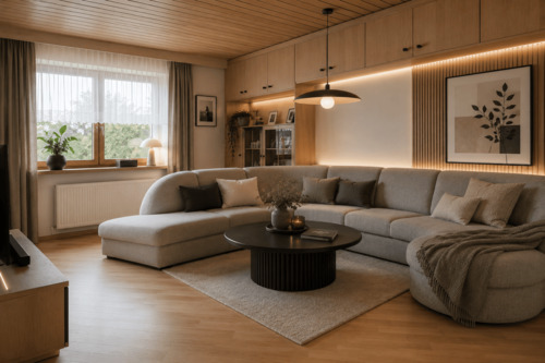 Wohnzimmer_EG_gestagt - 5 Zimmer Einfamilienhaus zum Kaufen in Neusäß