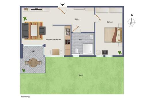 Wohnung 2 - Etagenwohnung mit 59,70 m&sup2; in Gärtringen zum Kaufen