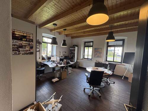 Büro mit Teakboden - 