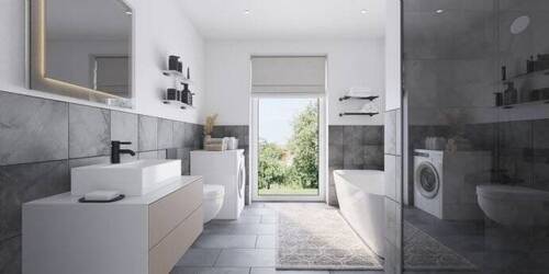 Beispielhafte Darstellung Badezimmer - Terrassenwohnung mit 102,50 m² in Pentling zum Kaufen