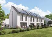 Ansicht Gartenseite - Modernes Reihenendhaus im KfW 40-Standard inkl. Keller in der beliebten Heimstätten-Siedlung