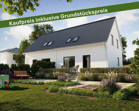 DH-FürDich-Garten-dark - Mit Grundstück: Das ausbaufähige und flexible DH massiv gebaut von Town & Country in Adelebsen