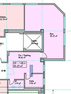 Einheit - Pink gefärbte Fläche - Büro zur Miete in Rastatt