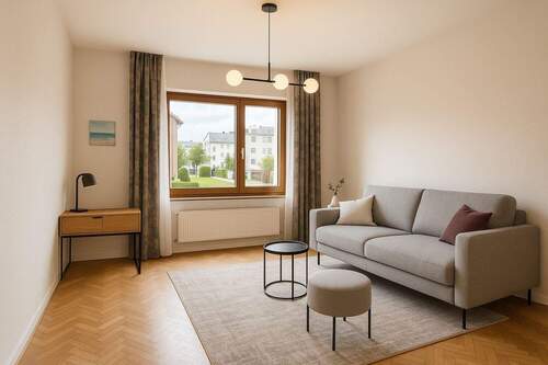 Schlafzimmer virtuell möbeliert - 