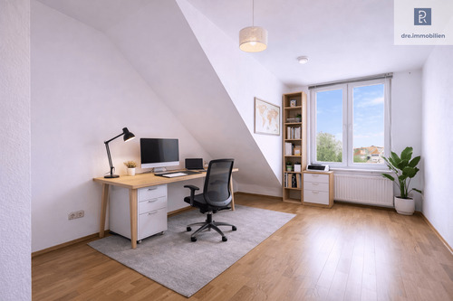 Arbeitszimmer (KI gestaged) - 