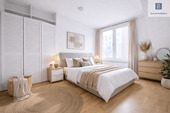 Schlafzimmer (KI gestaged) - 