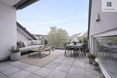 Sonnige Loggia (KI gestaged) - 