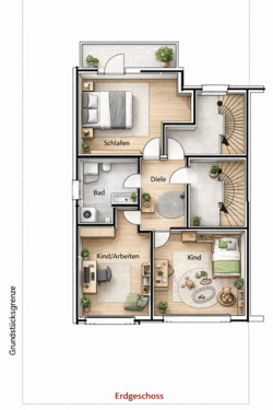 Beispiel Umplanung Erdgeschoss - 