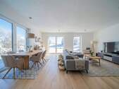 Wohnzimmer - EIngerichtet - Winter - 6 Zimmer Doppelhaushälfte zum Kaufen in Seefeld