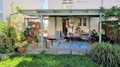 Rückansicht mit Terrasse - 6 Zimmer Doppelhaushälfte in Heidelberg