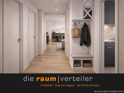 Visualisierung - KfW-ANTRAG BIS 30.06.2026! EG-Highlight mit Garten! 3-Zimmer-Neubauwohnung in Bruckmühl