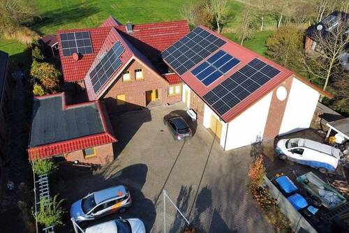 Außenansicht Drohne.jpg - 5 Zimmer Einfamilienhaus zum Kaufen in Wurster Nordseeküste