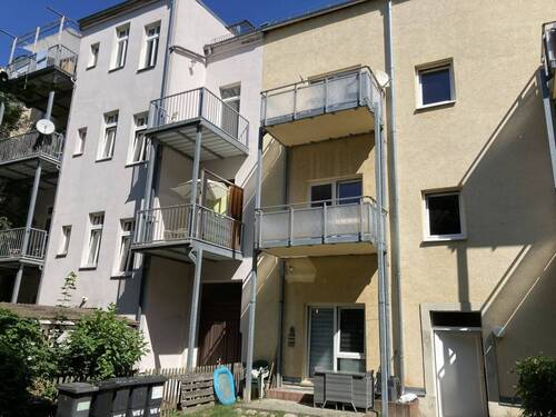 Rückansicht - 2 Zimmer Etagenwohnung zur Miete in Zwickau
