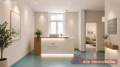 Empfang mit KI möbliert - Büro in Magdeburg / Altstadt zur Miete
