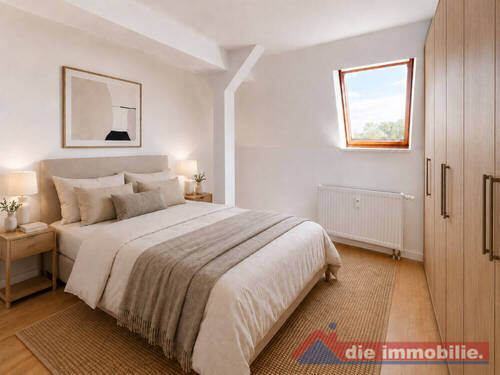 Einrichtungsvorschlag: gemütliches Schlafzimmer unter dem Dach - 