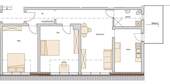 Wohnungsgrundriss mit Details - 