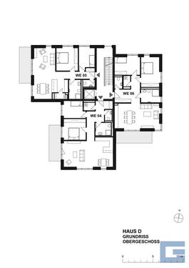 Geschossplan - Haus D - 1. Obergeschoss - 3 Zimmer Etagenwohnung in Heikendorf