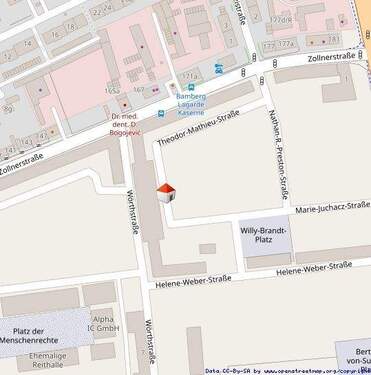 Lage - Etagenwohnung mit 41,30 m&sup2; in Bamberg zur Miete