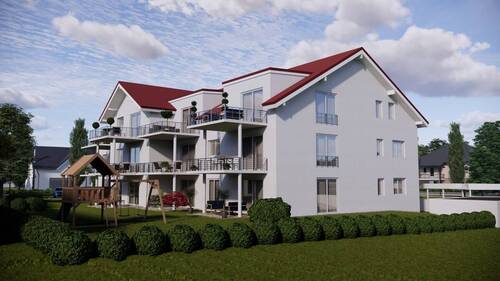 Aussenansicht - *** 2-Zimmer-Wohnung im 1. OG mit Südbalkon - Neubau Mehrfamilienhaus mit 15 Einheiten ***