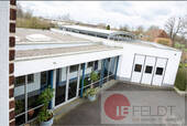 Blick auf`s Werkstattdach - Halle in Grebbin