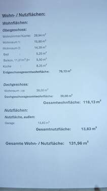 Wohn-/Nutzfläche - 