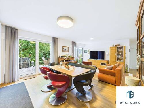 Wohn- Esszimmer - Moderne 3-Zimmer-Neubauwohnung mit Rheinblick, Terrasse und barrierefreiem Zugang