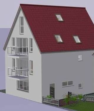 Perspektive 5-Fam.Haus Burgau.jpg - 2-Zimmer-EG-Wohnung (Whg. 1) mit Terrasse - KfW 55 in ruhiger, zentraler Wohnlage in Burgau