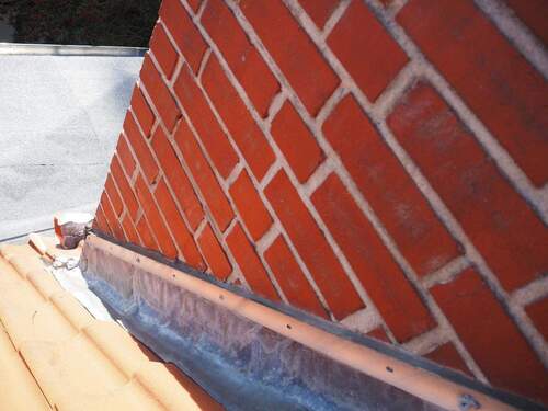 Schornstein, Dach, Anschluss - 