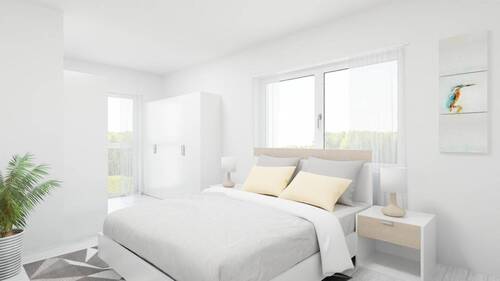 Visualisierung Schlafzimmer - Etagenwohnung mit 76,00 m&sup2; in Rottenburg zum Kaufen