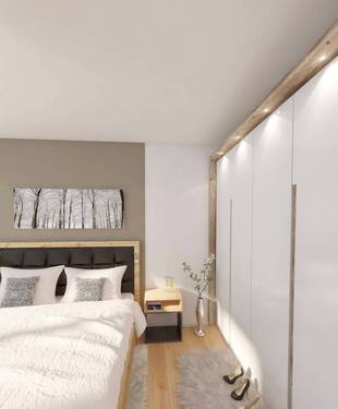 Beispiel Schlafzimmer 2 - 2 Zimmer Etagenwohnung in Freiburg im Breisgau / Zähringen