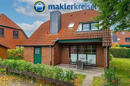 Terrasse - Nordseeheilbad Carolinensiel: gepflegtes Wohnhaus mit zwei Einheiten in schöner Lage