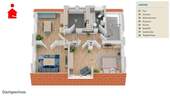 Grundrissvisualisierung Dachgeschoss - 
