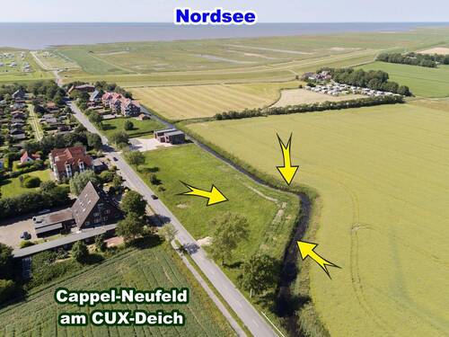 kurzer Fußweg zum Nordseedeich - 