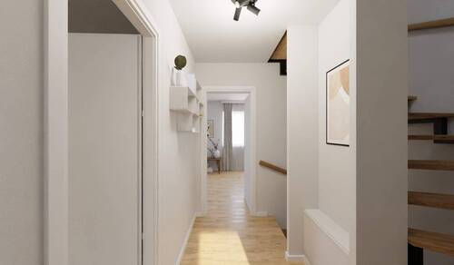 Heller und freundlicher Flur im Obergeschoss - Doppelhaushälfte mit 136,80 m&sup2; in Bergkamen zum Kaufen