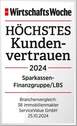 Hoechstes Kundenvertrauen 2024 Sparkassen Finanzgruppe LBS - 
