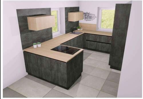 Einbauküche Darstellung - Doppelhaushälfte mit 132,00 m&sup2; in Deggendorf zur Miete