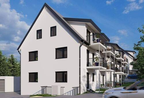 Ansicht mit Balkone - 2-Zimmer-Ferienwohnung samt eigenem Wellnessbereich in Ramsberg am Großen Brombachsee