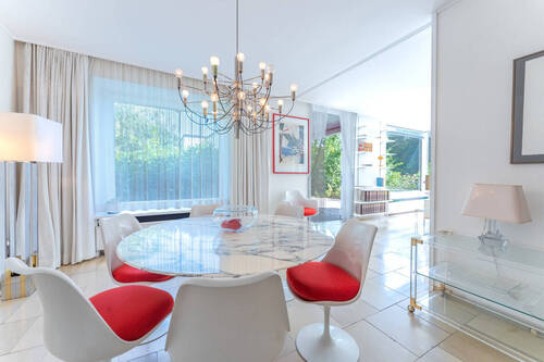 Esszimmer mit geöffneter Trennwand - 