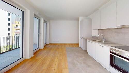 Küche - Essbereich - 2 Zimmer Etagenwohnung zur Miete in Frankfurt am Main